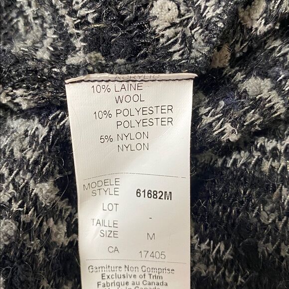 Conrad C Collection Wool Blend Chunky Knit Ruffle Collar Cardigan Women's Size M - Picture 12 of 14